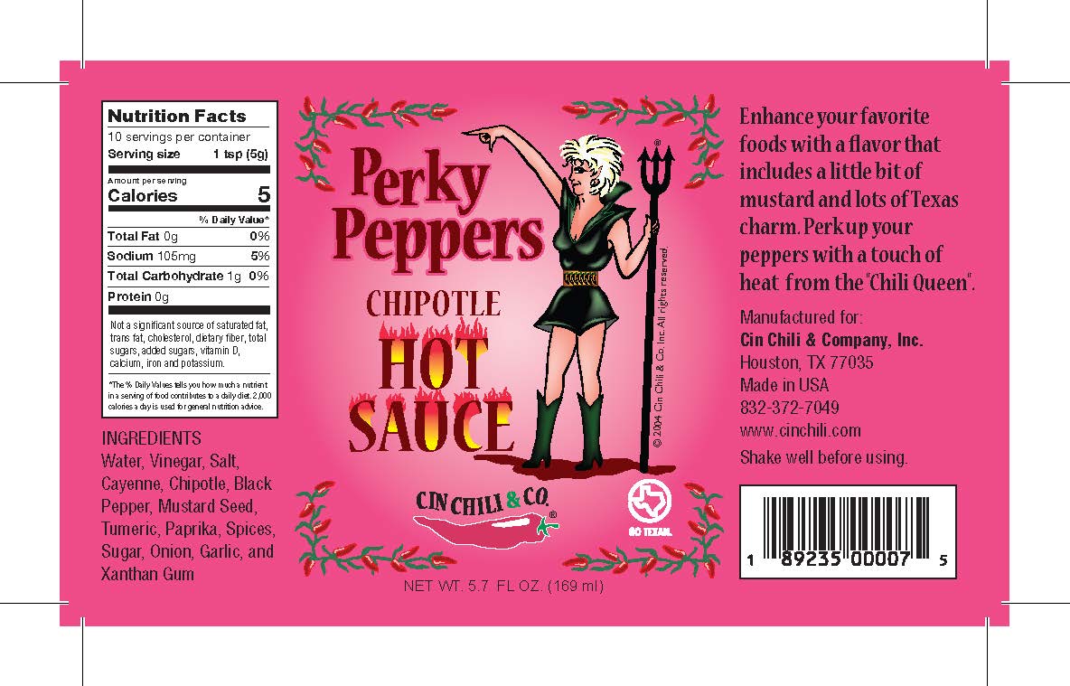 PERKY PEPPERS CHIPOTLE HOT SAUCE - Cinderosa Ranch