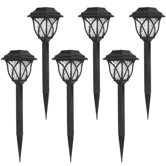 Solar Powered Wooden Stake Outdoor Decorative Landscape Light