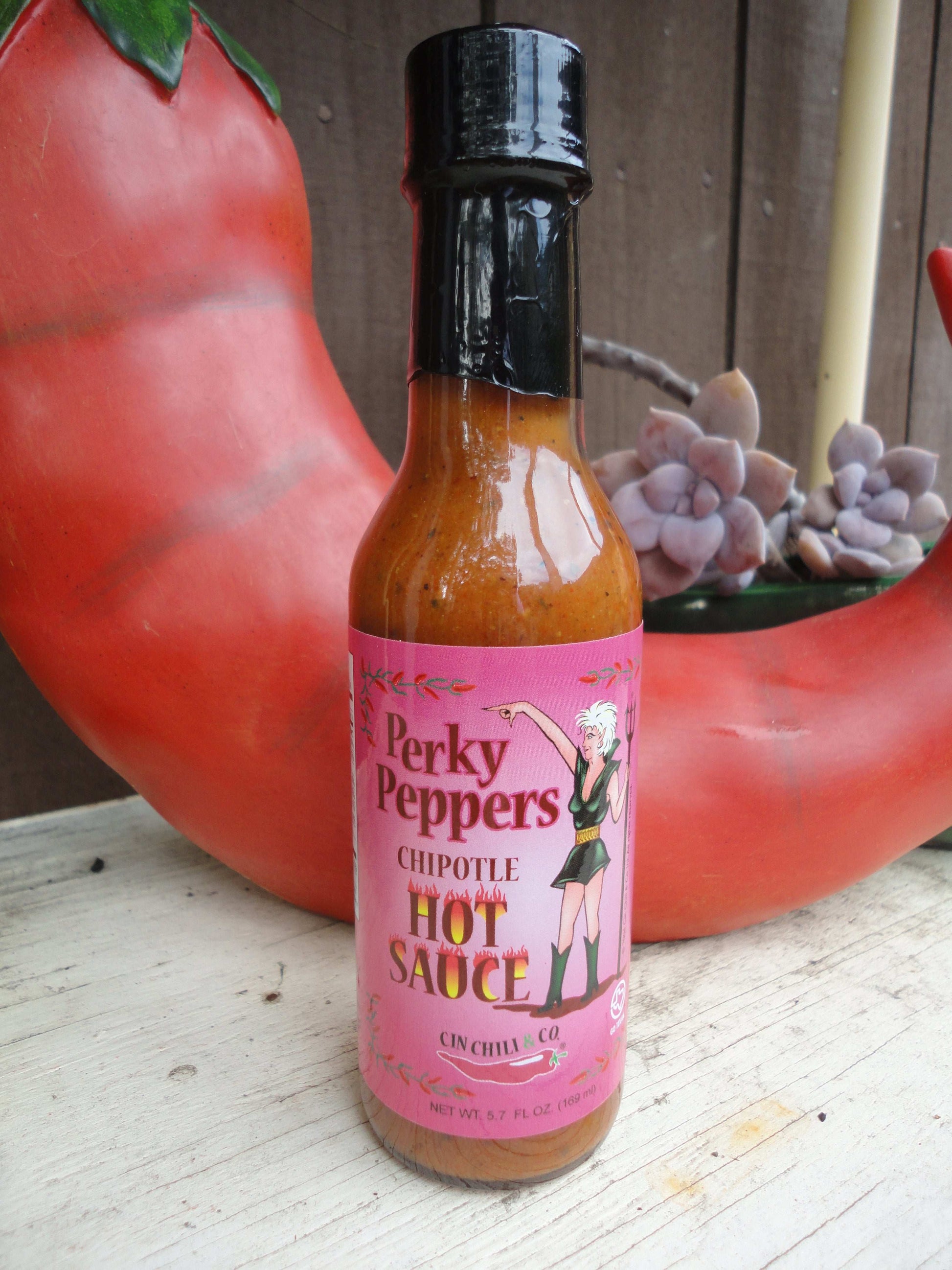PERKY PEPPERS CHIPOTLE HOT SAUCE - Cinderosa Ranch