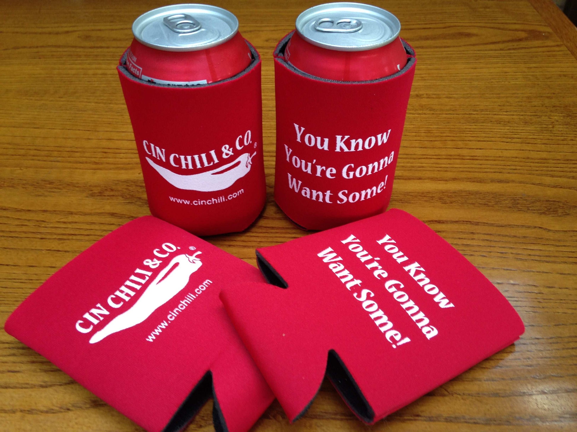 CIN CHILI KOOZIES SET OF 4