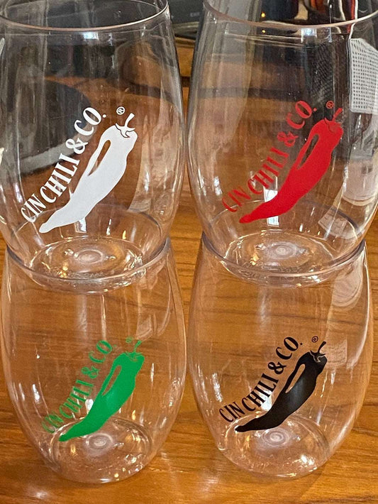 WINE-OH STEMLESS WINE GLASSES - SET OF 4