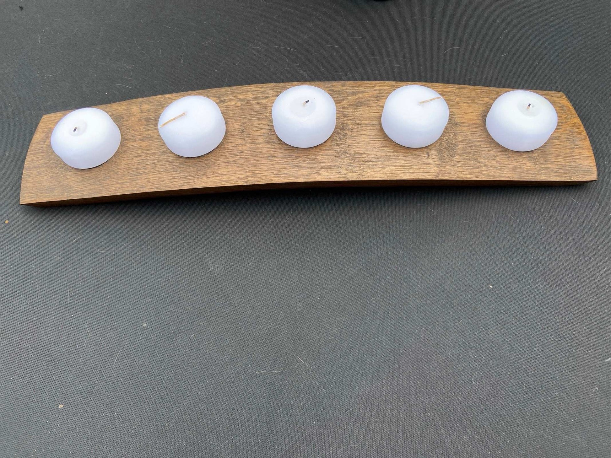 WINE BARREL HOT SAUCE DISPLAY - 5 HOLE