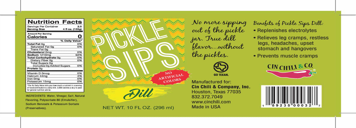 Pickle Sips Dill Delight: Genuine Dill Pickle Juice, 10 oz
